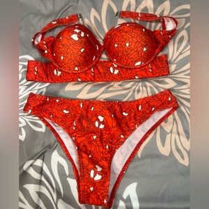 🌻Vibrant Red Floral Bikini Set🌻